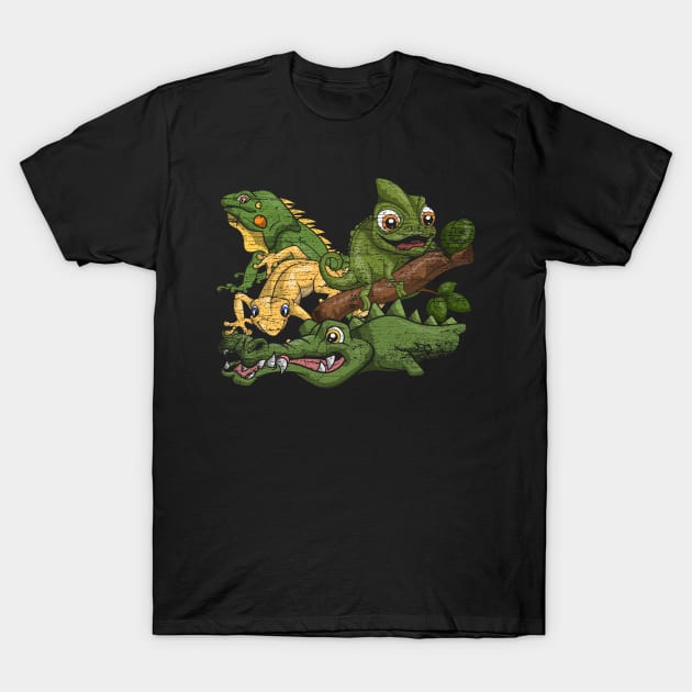 Reptile Animals Chameleon Lizard Crocodile T-Shirt by ShirtsShirtsndmoreShirts